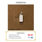 S925 Chinese Character Flush With Cash Pendant Charms