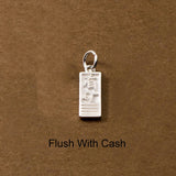 S925 Chinese Character Flush With Cash Pendant Charms