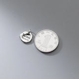 S925 Sterling Silver Distressed Letter Pendant Charms DIY Necklace Accessory