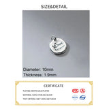 S925 Sterling Silver Distressed Letter Pendant Charms DIY Necklace Accessory