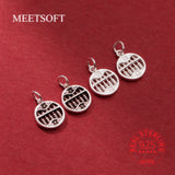 S925 Silver Ruyi Abacus Card Pendant Charm DIY Making