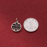 S925 Silver Ruyi Abacus Card Pendant Charm DIY Making