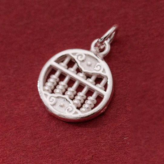 S925 Silver Ruyi Abacus Card Pendant Charm DIY Making