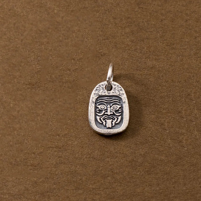 S925 Square Face Pendant Charms for DIY Necklace
