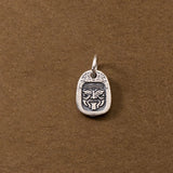 S925 Square Face Pendant Charms for DIY Necklace