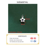 Sterling Silver Enamel Flower Pendant Charm 8mm