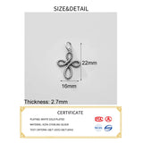 S925 Sterling Silver Retro Distressed Bowknot Charms DIY Hollow Pendant