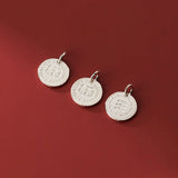 S925 Sterling Silver Zodiac Tiger Pendant Charms DIY Supplies Necklace