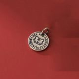 S925 Sterling Silver Zodiac Tiger Pendant Charms DIY Supplies Necklace