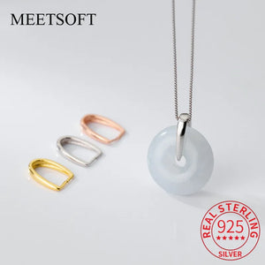 S925 Sterling Silver Clip Pendant Head Buckle DIY Jewelry Accessory