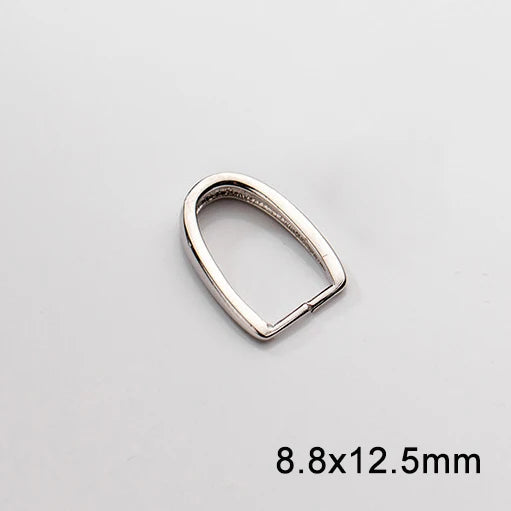 S925 Sterling Silver Clip Pendant Head Buckle DIY Jewelry Accessory