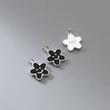 S925 Sterling Silver Floral Smiley Pendant Charms