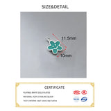 S925 Sterling Silver Floral Smiley Pendant Charms