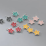 S925 Sterling Silver Floral Smiley Pendant Charms