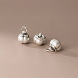 S999 3D Sterling Silver Persimmon Pendant Charms DIY Accessory