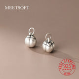 S999 3D Sterling Silver Persimmon Pendant Charms DIY Accessory