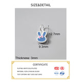 S999 3D Hard Enamel Rabbit Pendant Charms for DIY Bracelets