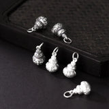 S999 3D Sterling Silver Gourd Pendant for DIY Bracelets