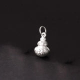 S999 3D Sterling Silver Gourd Pendant for DIY Bracelets