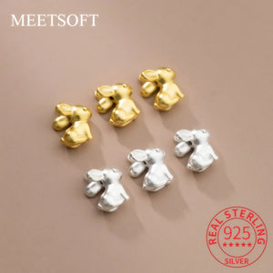 S999 Silver Rabbit Zodiac Pendant Charms for DIY Necklace Bracelet