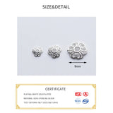 5pcs 925 Sterling Silver Hollow Flower Bead Caps for DIY Fine Jewelry