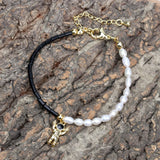 925 Silver Astronaut Stone Bead Bracelet Women Jewelry