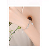 925 Silver Double Layer Chain SWEET Zircon Bracelet