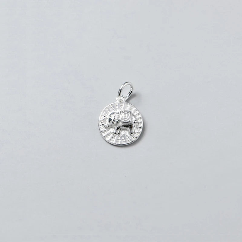 925 Silver Elephant Animal Charm for DIY Necklace Bracelet