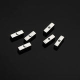925 Sterling Silver Square Stars Moon Bead Charm for DIY Jewelry