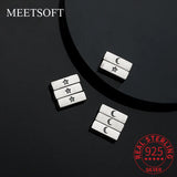 925 Sterling Silver Square Stars Moon Bead Charm for DIY Jewelry