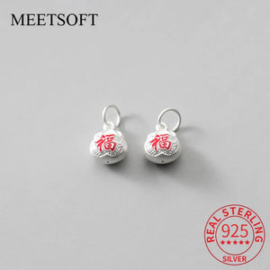 925 Silver Money Bag Charm for Jewelry DIY