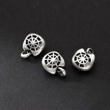 925 Sterling Silver Matte Cat Kitty Head Eyes Pendant Charm for DIY Bracelet