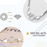 925 Silver Kitty Bow Chain Bracelet for Women