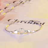 925 Silver Kitty Bow Chain Bracelet for Women