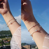 925 Silver Double Moonstone Bracelets, Romantic Jewelry