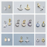 925 Sterling Silver Zircon Charms DIY Jewelry Allery-Free Gift