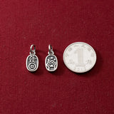 925 Sterling Silver Ancient Coin Cat Paw Pendant Charms