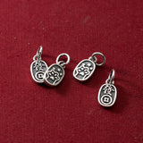 925 Sterling Silver Ancient Coin Cat Paw Pendant Charms