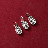 925 Sterling Silver Ancient Coin Cat Paw Pendant Charms