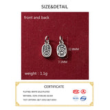 925 Sterling Silver Ancient Coin Cat Paw Pendant Charms
