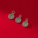925 Sterling Silver Round Pendant Charms for DIY Making Gift