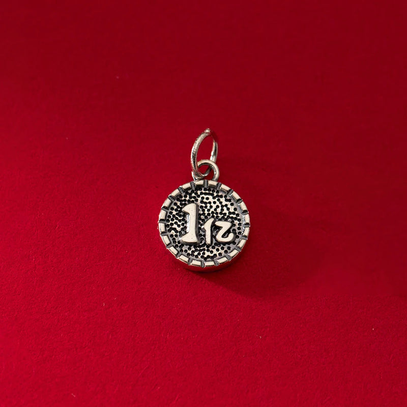 925 Sterling Silver Round Pendant Charms for DIY Making Gift