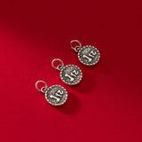 925 Sterling Silver Round Pendant Charms for DIY Making Gift