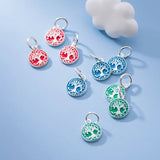 925 Sterling Silver Round Pattern Charms for DIY Necklace/Bracelet