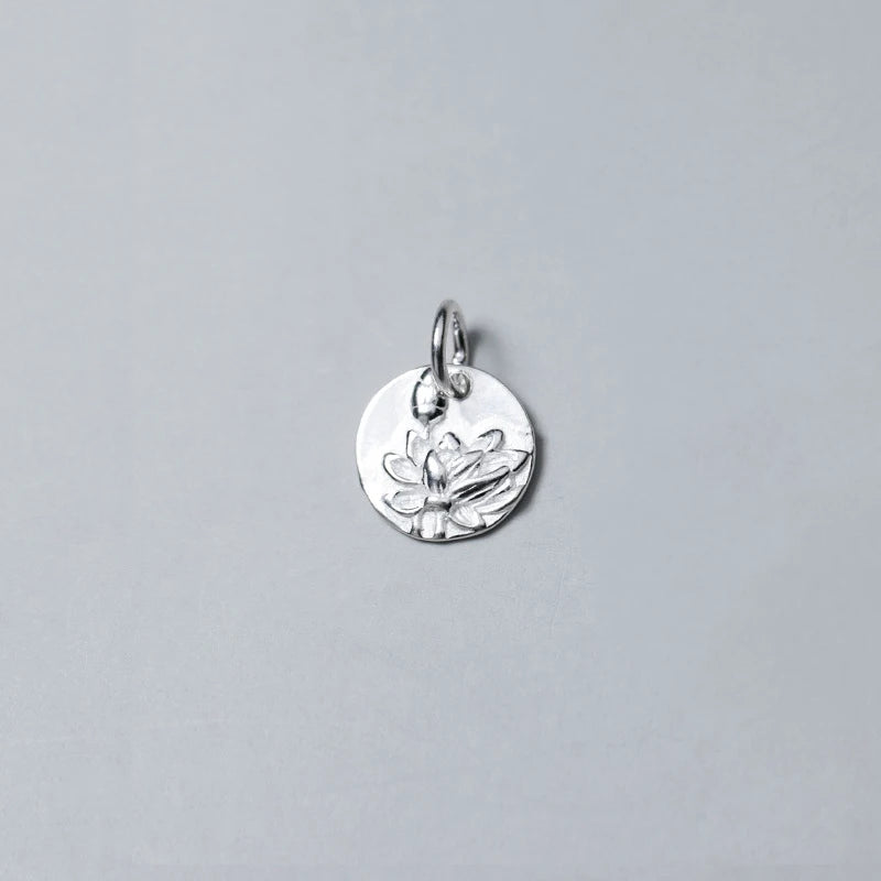 925 Sterling Silver Round Pattern Charms for DIY Necklace/Bracelet