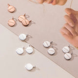 925 Sterling Silver Round Pattern Charms for DIY Necklace/Bracelet