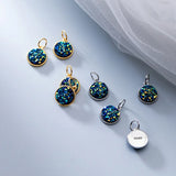 925 Sterling Silver Round Pattern Charms for DIY Necklace/Bracelet