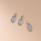 925 Sterling Silver Square Geometry Charms for DIY Jewelry Making