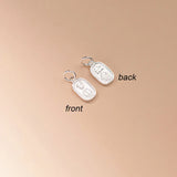 925 Sterling Silver Square Geometry Charms for DIY Jewelry Making