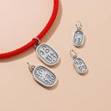 925 Silver Square Wealth Charms for Jewelry Making